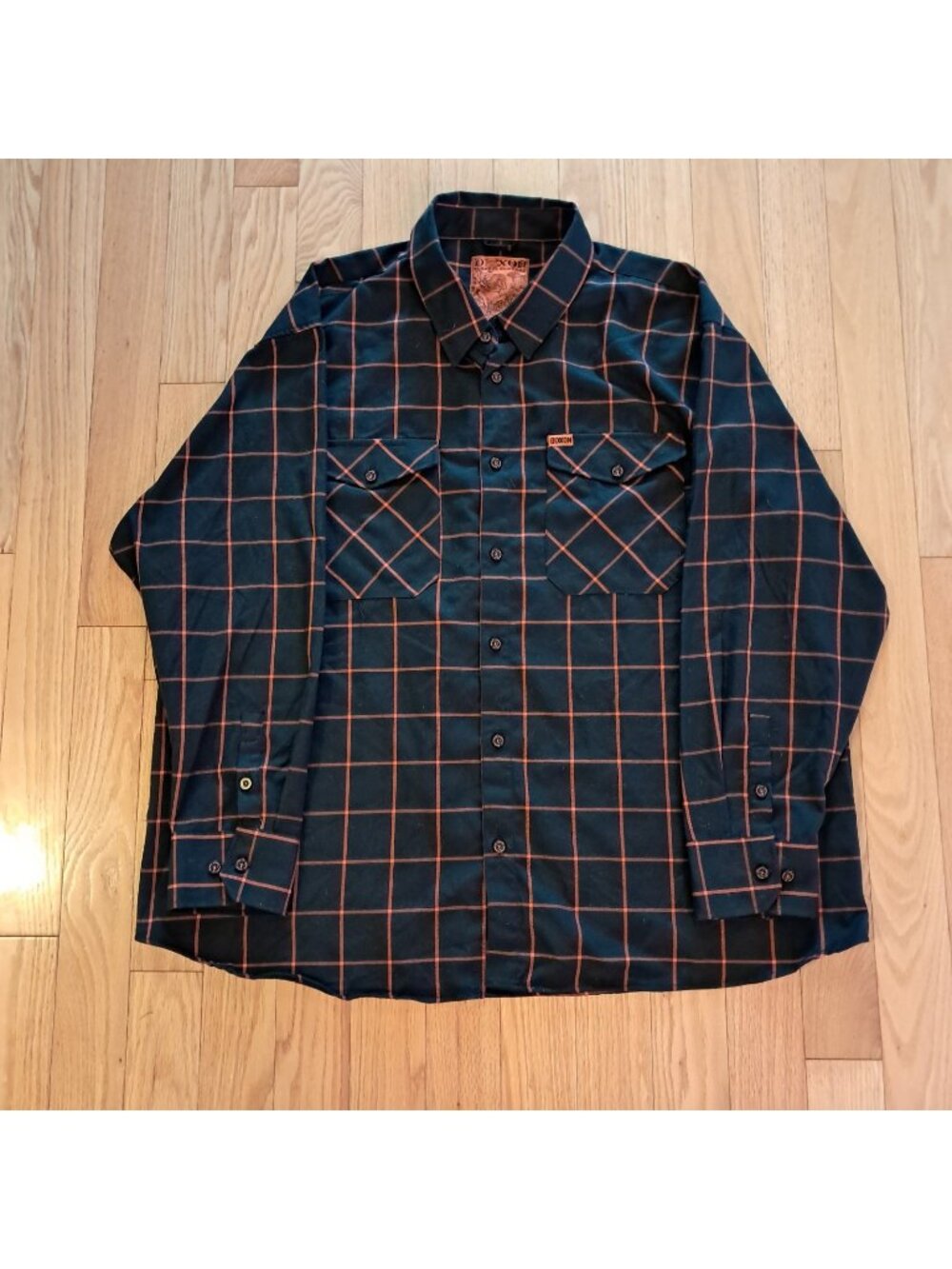 DIXXON Flannel Company Hallow Shirt - 5X - Orange and Black